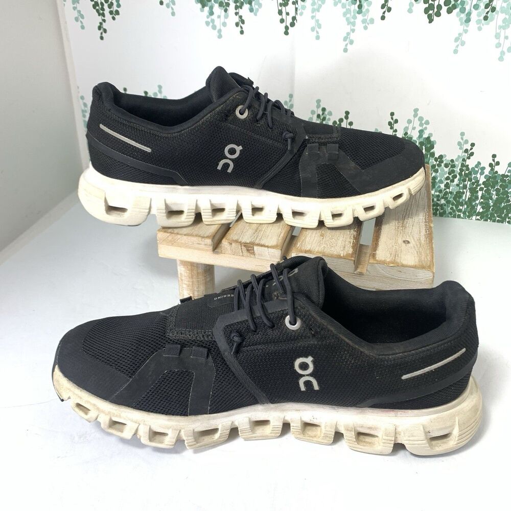 On Running Cloud Women’s Black Athletic Running Shoes Sneakers Size 7.5 - Picture 6 of 16